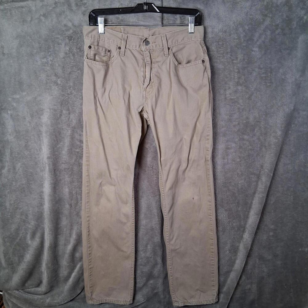 Levis 559 Jeans Mens 30x32 Khaki Beige Denim Relaxed Straight Leg Inseam 30